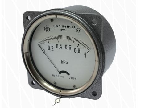 Membrane indicating draft gauges ТмМП-100-М1, head gauges НМП-100-М1, draft-head gauges ТНМП-100-М1, differential pressure draft gauges ДТмМП-100-М1, differential pressure head gauges ДНМП-100-М1, differential pressure draft-head gauges ДТНМП-100-М1