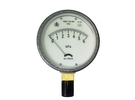 Membrane indicating draft gauges ТмМП-100-М1P, head gauges НМП-100-М1Р, draft-head gauges ТНМП-100-М1Р with radial nozzle version